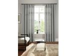 Vorhang BRUNO BANANI "Lagan" Gr. 5, grau, B:140cm H:265cm, Polyester, Polyester, Gardinen, Vorhang, 2-er Set, gewebt, Microfaser, versch. Grössen, einfarbig, Bestseller