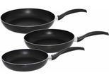 Pfannen-Set ELO "Ducto 3 teilig", schwarz, H:4,5cm Ø:20cm, Pfannen, Pfannen-Set, Induktion