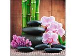 Artland Glasbild "Spa Konzept Zen Steinen Orchideen" Zen 1 Stk. tlg. in verschiedenen Grössen