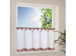 Happy Home Scheibengardine »CARA« Schlaufen 1 Stk. tlg. HxB: 50x150, Webware "Made in Germany"