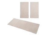 Hochflor-Bettumrandung MY HOME "Microfaser Teppich Magong, besonders weich, sehr feiner Flor" Gr. 14, beige (creme), H:25mm, Obermaterial: 100% Polyester, Bettumrandungen, Hochflor-Bettumrandung, uni, einfarbiger Bettvorleger, Läufer-Set, Schlafzimmer, Kinderzimmer