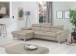 COTTA Ecksofa "Komaris L-Form, B: 244 cm" mit Kopfteilverstellung, optional Bettfunktion, Bettkasten & Licht
