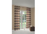 Vorhang WIRTH "Menorca" Gr. 2, beige, B:135cm H:175cm, Baumwolle, Polyester, Gardinen, Vorhang