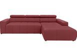 DOMO collection Ecksofa "Brandon grosse Ausführung B/T/H: 289/177/80 cm, auch in Leder und Cord" mit Kopfteilverstellung, wahlweise Sitztiefenverstellung, L-Form