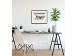 queence Bild "30c" Insekten Kunst Schmetterlinge 1 Stk. tlg. HD Premium Poster-Druck inkl. Holzrahmen