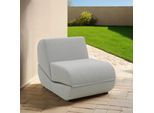 Loungesessel DOMO COLLECTION "VENDY Outdoor", silber, B:67cm H:70cm T:102cm, 100% Olefin, Sessel, Loungesessel, Zum Schlaf-und Relaxsessel wandelbar