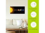 Artland Wandbild "Vector Sonnensystem mit Planeten" Sonnensystem 1 Stk. tlg. als Alubild, Outdoorbild, Leinwandbild, Poster, Wandaufkleber