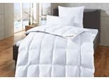 Daunenbettdecke HOME AFFAIRE "Köniz, Bettdecke 135x200 cm, 155x220 cm und weitere Grössen", weiss (weiß), B:200cm L:220cm, Bezug: 100% Baumwolle. Füllung: 60% Daunen, 40% Federn, Bettdecken, Daunenbettdecke, Bettdecken, Sommer, Winter, Decke ist Made in Green zertifiziert