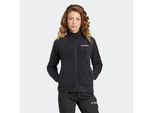 Fleecejacke ADIDAS TERREX "W MT FZ FLEECE", Damen, Gr. M, schwarz, Obermaterial: 100% Polyester, Jacken Fleecejacke