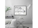 queence Bild »Wladislav« Abstrakt Marmor 1 Stk. tlg. HD Premium Poster-Druck inkl. Holzrahmen