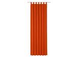 Vorhang TOM TAILOR HOME "DOVE", orange (terra), B:130cm H:255cm, Wirkware, Baumwolle, Gardinen, Vorhang
