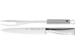 Tranchierbesteck WMF "BBQ 2-teilig", silber (silberfarben), Cromargan Edelstahl Rostfrei 18/10, Kochmesser, Tranchierbesteck