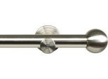 Gardinenstange LIEDECO "Modern Line Kugel" Gr. 3, silber (edelstahlfarben), L:200cm Ø:16mm, Gardinenstangen, Gardinenstange