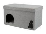 Schlafhöhle TRIXIE, grau, B:72cm H:40cm, Polyester, Tierhäuser, Schlafhöhle