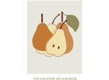 Komar Bild "Cultivated Pears" Natur 1 Stk. tlg. Wandbild zur Dekoration - ohne Rahmen