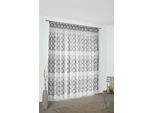 Vorhang WIRTH "Zirbello" Gr. 4, grau (dunkelgrau), B:132cm H:245cm, Jacquard, Baumwolle, Polyester, Gardinen, Vorhang