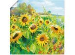 Artland Wandbild »Sommerwiese mit Sonnenblumen« Blumenwiese 1 Stk. tlg. als Alubild, Outdoorbild, Leinwandbild, Poster, Wandaufkleber