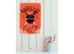 Metallbild QUEENCE "Barbecue party", schwarz (farbe bild(er): schwarz), B:20cm H:30cm, Metall, Stahl, Bilder, Metallbild, Stahlschilder