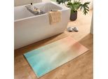 Badematte GINO FALCONE "Ariella GF-152", bunt (multi pastell), H:7mm, Polyester, Badematten, Badematte, Badteppich, bedruckt, modernes Design, Farbverlauf, weich & kuschelig
