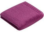 Badetuch VOSSEN "Calypso Feeling", lila, B:50cm L:100cm, Walkfrottee, Obermaterial: 100% Baumwolle, Handtücher, Badetuch, mit schmaler Bordüre, aus 100% hochwerter Baumwolle, Vegan, einfarbig
