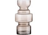 Tischvase CASABLANCA BY GILDE "Chazia, Höhe ca. 30 cm", braun, H:30cm Ø:16cm, Glas, Vasen, dekorative Vase aus Glas, Blumenvase