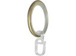 Gardinenring GARESA "Ring mit Haken" Gr. 1, gold (mattmessingfarben), Ø:20cm, Gardinenbefestigungen, für Durchmesser bis 20mm, einfache Montage