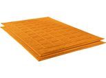 Badematte DYCKHOFF "Planet" Gr. 10, orange (mango), H:3mm, Baumwolle, Badematten, Badematte, Baumwolle, 2er Set Hotelmatte
