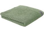 Duschtuch ROSS "Smart", grün (schilf), B:70cm L:140cm, Frottier, Obermaterial: 100% Baumwolle, Handtücher, Uni-Rippe mit Velourslabel