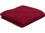Handtuch ROSS "Cashmere feeling", rot (vino), B:50cm L:100cm, Frottier, Baumwolle, Handtücher, 100% Baumwolle, mit Wellen-Bordüre, große Farbauswahl