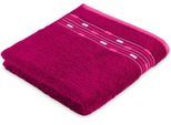 Handtuch MÖVE FOR FROTTANA "Magic Uni", lila (beere), B:50cm L:100cm, Walkfrottee, Obermaterial: 100% Baumwolle, Handtücher, mit Bordüre aus kleinen Rechtecken