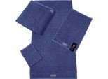 Gästehandtuch ROSS "Smart", blau (royalblau), B:30cm L:50cm, Frottier, Obermaterial: 100% Baumwolle, Handtücher, Uni-Rippe mit Velourslabel