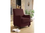 Sessel HOME AFFAIRE "County", lila (chianti), B:70cm H:91cm T:75cm, Luxus-Microfaser (100% Polyester);Struktur fein (100% Polyester);Luxus-Microfaser weich (90% Polyester, 10% Polyamid), Sessel, Sessel, mit englischer Naht und Federkern-Polsterung