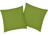 Kissenbezug BELLANA "Mako-Jersey-Exclusiv", grün (moos), B:80cm L:80cm, Baumwolle, Obermaterial: 100% Baumwolle, Kissenbezüge, Kissenbezug, aus reiner Baumwolle