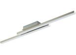 EGLO Deckenleuchte "FRAIOLI-Z Deckenlampe, ZigBee 3.0, Timer, Disco-Modus", grau (nickelfarben), H: 6,5cm, 1 Stk., Leuchten, App / Sprachsteuerung Alexa, 105,5 x 12 x 6,5 cm, exkl. Fernbedienung, Deckenleuchte