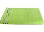 Duschtuch DYCKHOFF "Wave", grün, B:70cm L:140cm, Frottier, Baumwolle, Handtücher, mit Jacquard-Bordüre