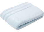 Badetuch GÖZZE "Monaco", blau (hellblau), B:70cm L:140cm, Walkfrottier, Obermaterial: 100% Baumwolle, Handtücher, Badetuch, Uni Farben, mit gewellter Bordüre, reine Baumwolle