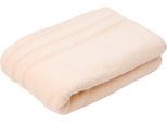Badetuch GÖZZE "Monaco", rot (apricot), B:70cm L:140cm, Walkfrottier, Obermaterial: 100% Baumwolle, Handtücher, Badetuch, Uni Farben, mit gewellter Bordüre, reine Baumwolle