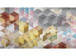 Fototapete ARCHITECTS PAPER "Atelier 47 Vintage Diamond 1", gelb (grau, ocker, weiß), B:5m L:2,7m, Vlies, Tapeten, Vlies, Wand, Schräge, Decke