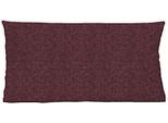 Kissenbezug BIBERNA "Hermal Flanell mit Reißverschluss, Melange-Optik, Wendekissenbezug", rot (burgund), B:40cm L:80cm, Flanell, Obermaterial: 100% Baumwolle, Kissenbezüge, Kissenbezug, Feinflanell, Made in Germany zertifiziert, kuschelig weich, mit Paspel