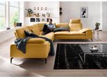 Ecksofa W.SCHILLIG "valentinoo, Designsofa, elegant und bequem, L-Form", gelb (kurkuma z69), B:318cm H:83cm T:298cm, Longlife Xtra-Leder Z69: Das feinnarbige, gedeckte Softleder Z69 besticht durch seine außergewöhnliche Weichheit im trendigen »Vintage-Look«, Hautstärke 0, 9 - 1, 1 mm, Sofas, Ecksofa, mit Sitztiefenverstellung, Breite 318 cm