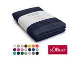 Duschtuch S.OLIVER "s.Oliver, Premium Qualität, 600 gr/m², auch als Sets erhältlich", blau (marineblau), B:70cm L:140cm, Walkfrottier, Obermaterial: 100% Baumwolle, Handtücher, große Farbauswahl, auch als Handtuch, Waschhandschuh, Gästetuch