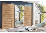Schwebetürenschrank WIMEX "Level by fresh to go", braun (plankeneichefarben), B:300cm H:236cm T:65cm, Schränke, Schwebetürenschrank, jeweils mit einer Spiegeltür, Topseller