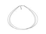 Halsreif OSTSEE-SCHMUCK "Ostsee-Schmuck Halsreif Edelstahl 3-reihig", grau, Halsketten, Damen, 41 bis 45cm, Edelstahl, L: 41 42 43 44 45