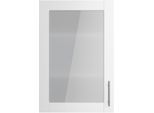 Glashängeschrank KOCHSTATION "KS-Ahus", weiß (weiß matt, weiß), B:60cm H:89,6cm T:34,9cm, Schränke, Glashängeschrank, Breite 60 cm