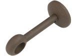 Gardinenstangenhalter LIEDECO "Träger, Wandhalter 1-läufig "Esperanca" für 16 mm Stangen" Gr. 1, braun (rostbraun), H:3cm L:9,4cm, Gardinenstangenhalterungen, Träger, Wandhalter