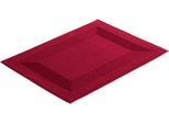 Badematte VOSSEN "New Generation" Gr. 2, rot (rubin), H:10mm, Baumwolle, Badematten, Badematte, Badteppich, mit Bordüre, Hoch-Tief Effekt, reine supersoft Baumwolle
