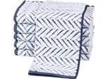 Gaestehandtuecher ROSS "Sensual 9002", blau (nachtblau, weiß), B:30cm L:50cm, Frottier, Obermaterial: 100% Baumwolle, Handtücher, im Zopfmusterstil