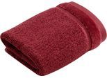 Seiftuch VOSSEN "Pure", rot (rot rock), B:30cm L:30cm, Baumwolle, Handtücher, Waschlappen im Set, Baumwolle & VEGAN, mit eleganter Veloursbordüre