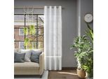Vorhang NEUTEX FOR YOU "Libre-ECO", grau (hellgrau), B:142cm H:185cm, Jacquard, Polyester, Gardinen, Breite 142 cm, nach Maß