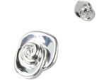 Dekomagnet LIEDECO "Rose", silber (silberfarben), Ø:7cm, Materialmix, Gardinenbefestigungen, für metallische Flächen